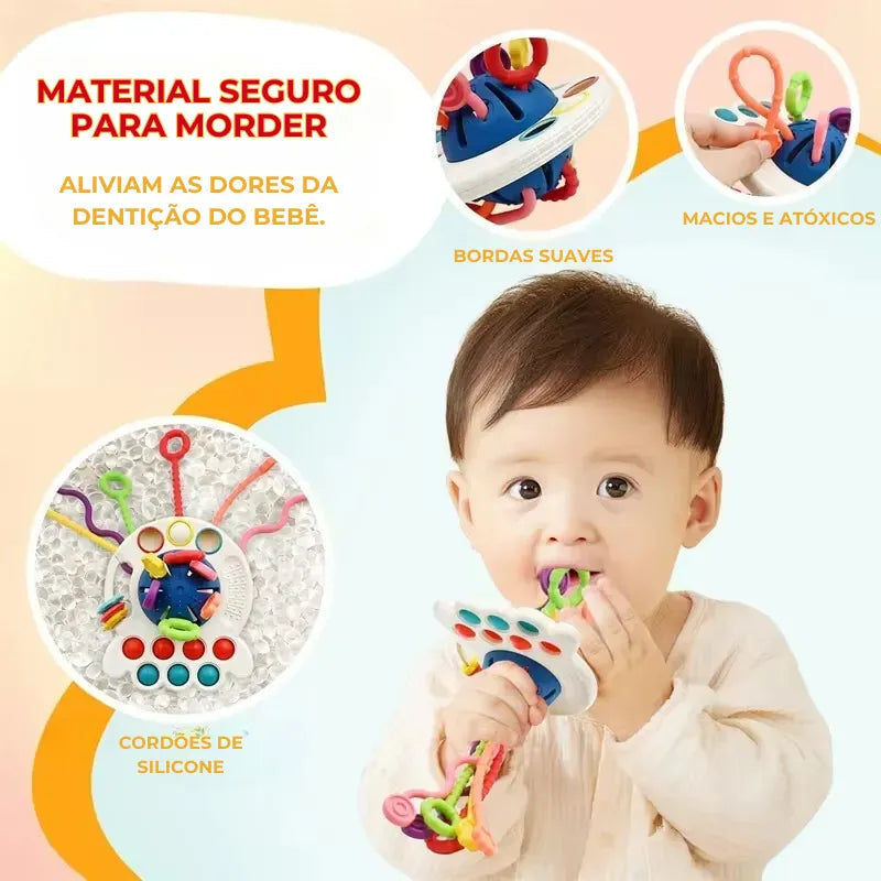 Brinquedo de Dentição Sensorial - Jogo de Cordas Montessori