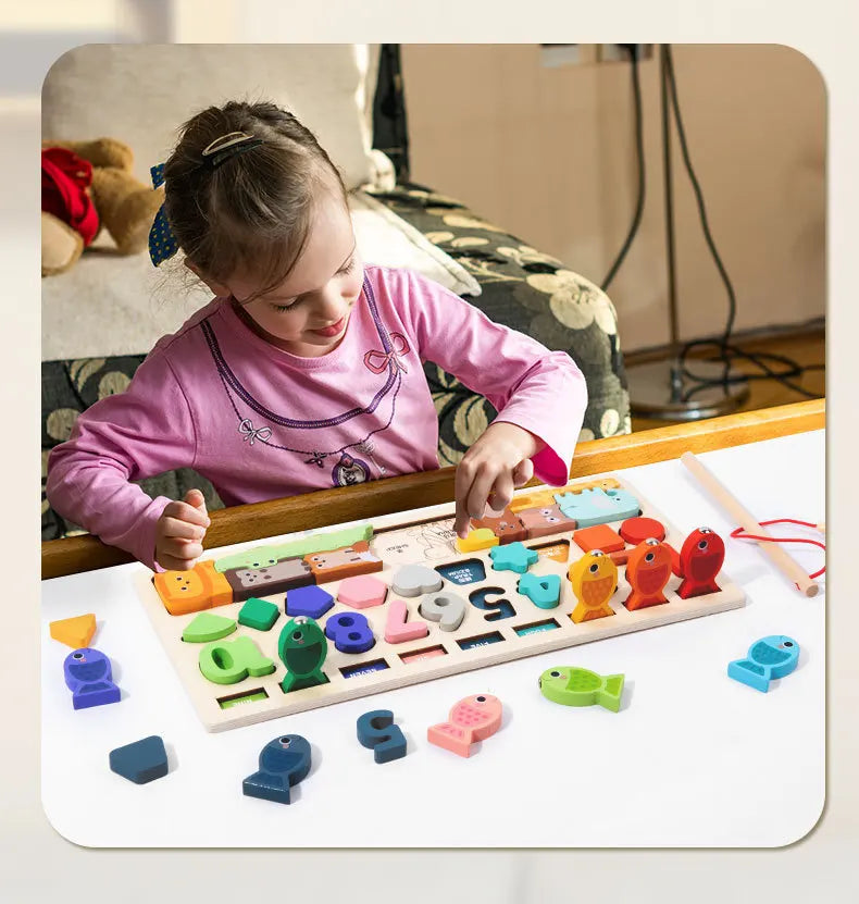 Jogo de Pesca Montessori - Formas e Números
