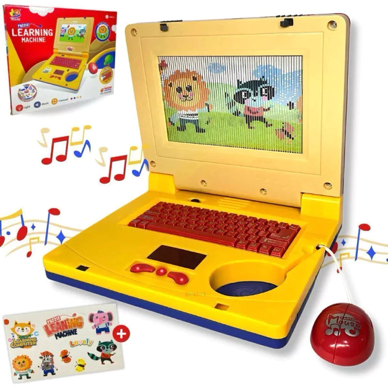 Notebook De Brinquedo Laptop Infantil Musical Com Luz Educativo