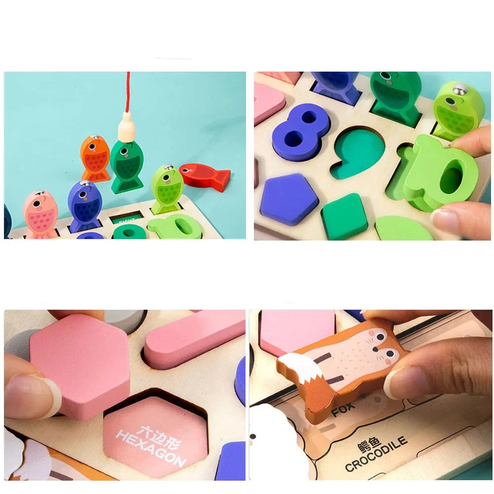 Jogo de Pesca Montessori - Formas e Números