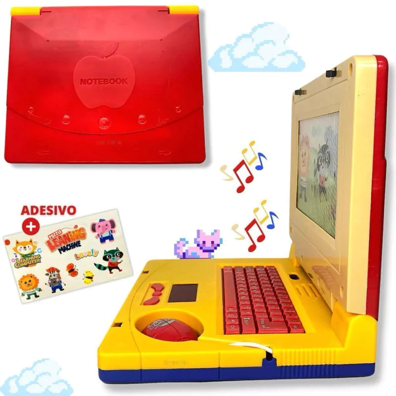 Notebook De Brinquedo Laptop Infantil Musical Com Luz Educativo