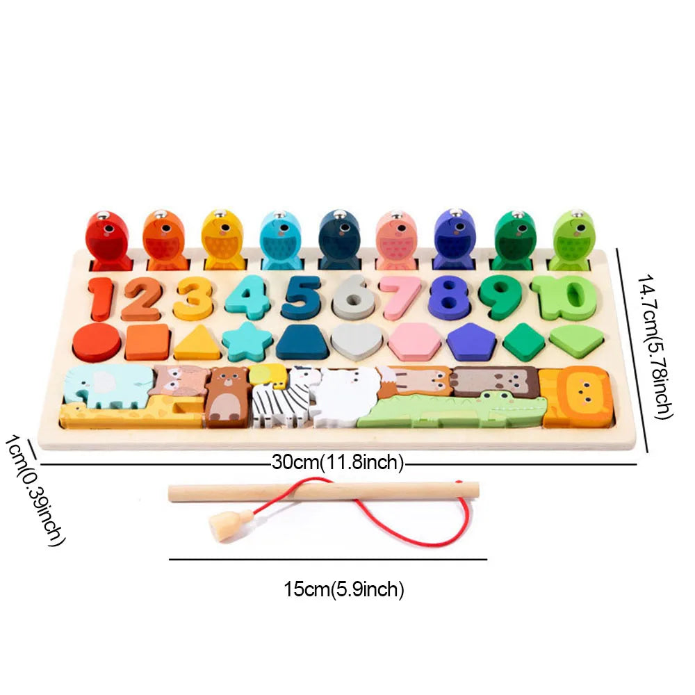 Jogo de Pesca Montessori - Formas e Números