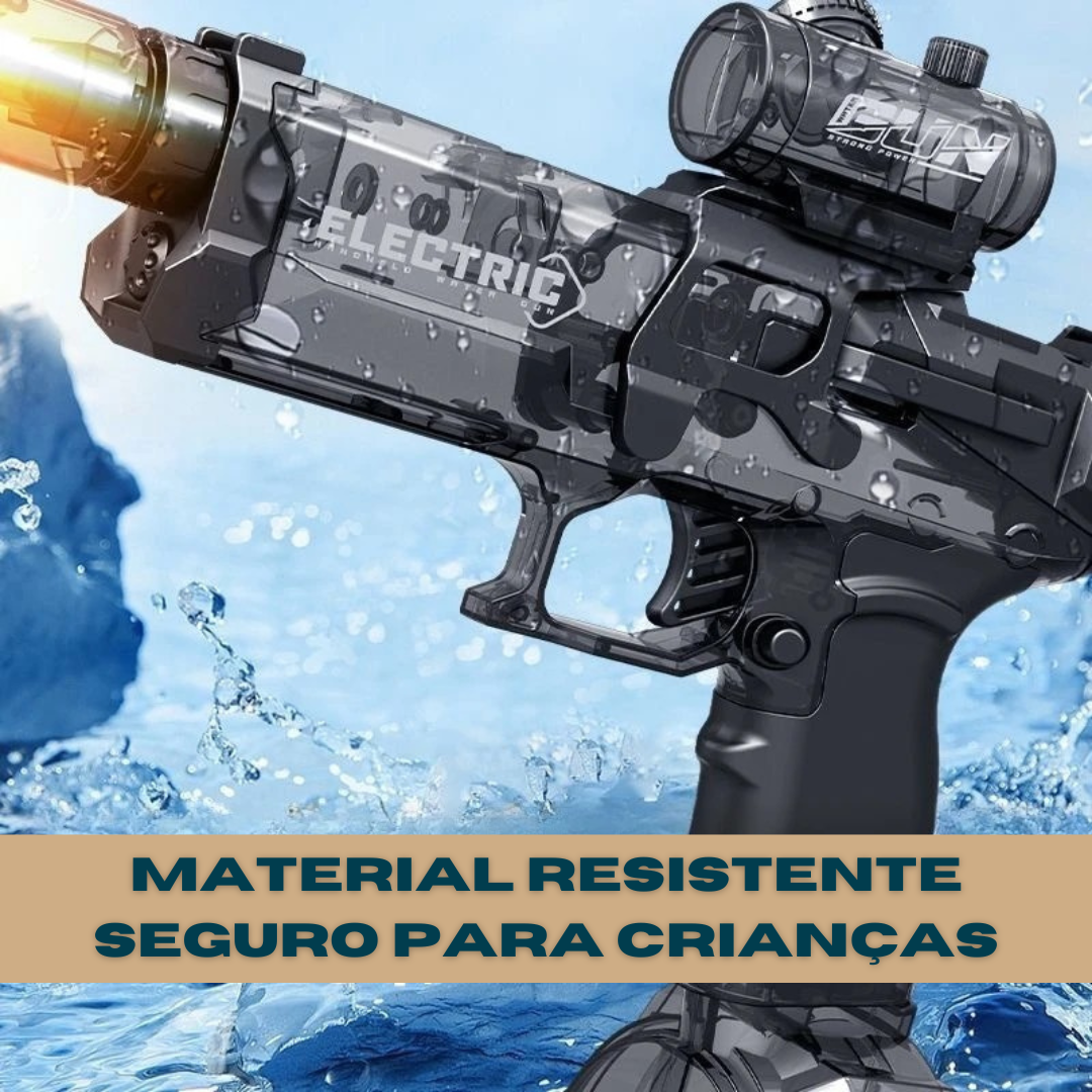 Lançador de Gel Elétrico Totalmente Automático com Luz, Recarregável USB, Tiro Contínuo, Jogo de Festa, Barulho, Brinquedo Infantil, Presente Menino, Verão, Diversão