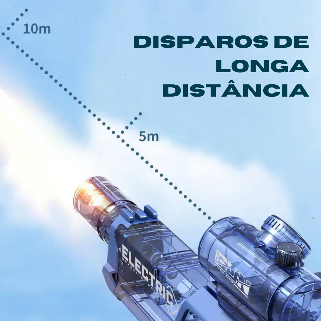 Lançador de Gel Elétrico Totalmente Automático com Luz, Recarregável USB, Tiro Contínuo, Jogo de Festa, Barulho, Brinquedo Infantil, Presente Menino, Verão, Diversão