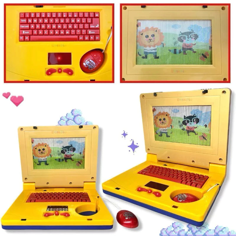 Notebook De Brinquedo Laptop Infantil Musical Com Luz Educativo