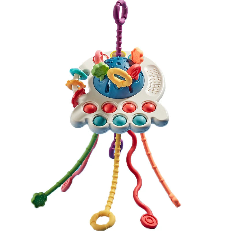 Brinquedo de Dentição Sensorial - Jogo de Cordas Montessori