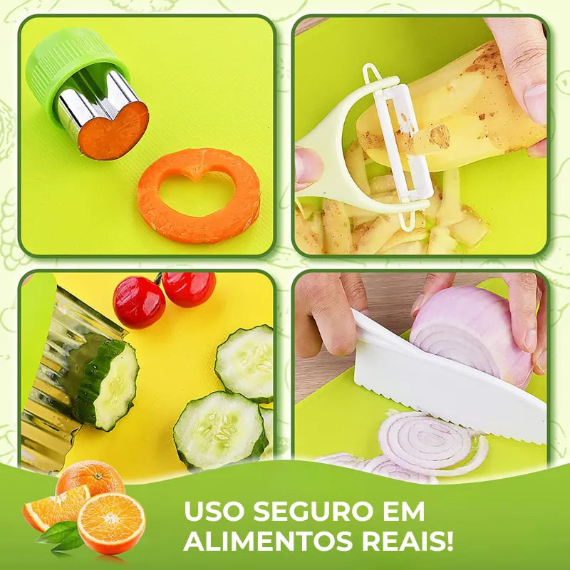 Kit de Cozinha Montessori para Crianças - 13 Peças