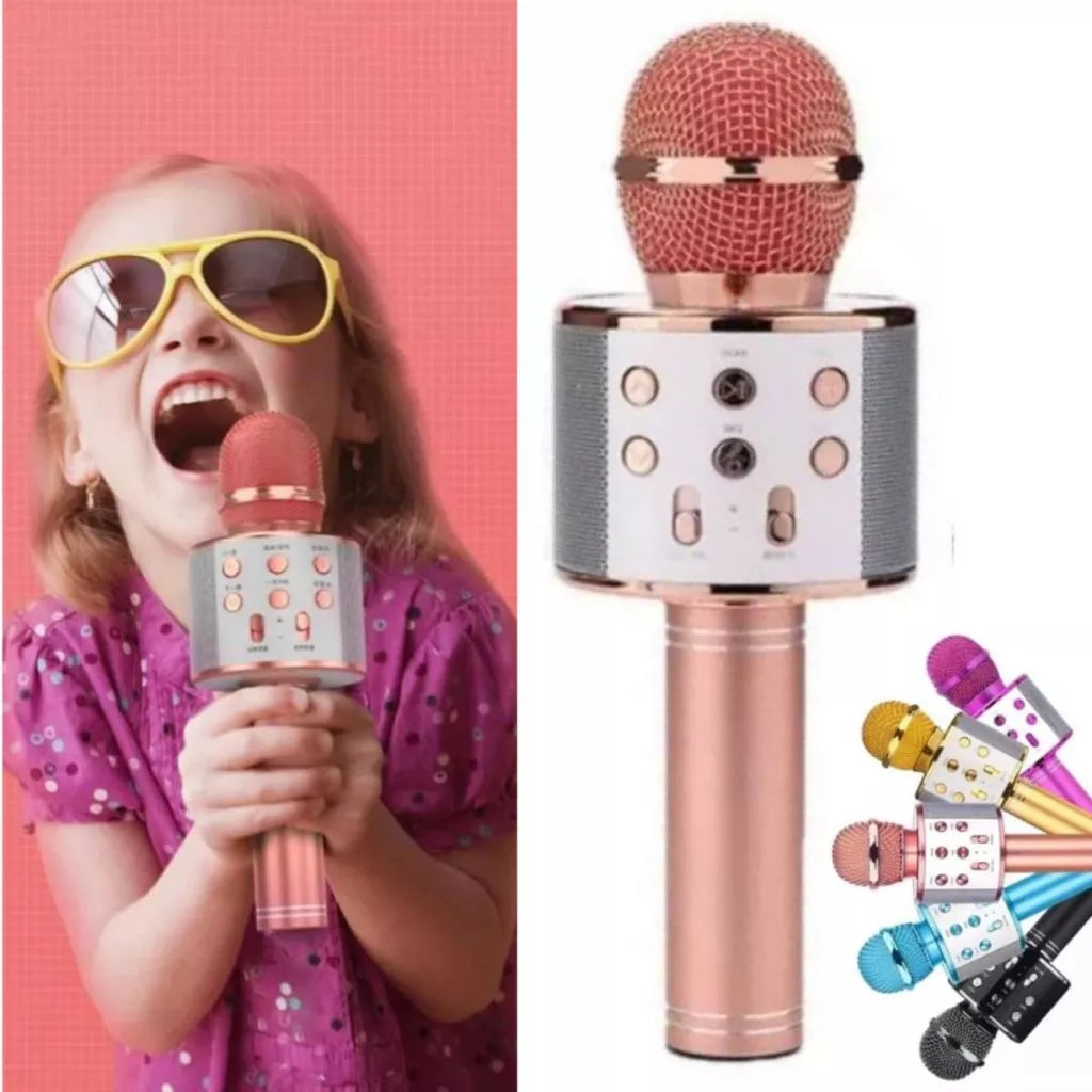 Microfone Infantil de Karaoke Bluetooth Sem Fio