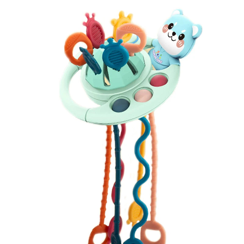 Brinquedo de Dentição Sensorial - Jogo de Cordas Montessori