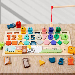 Jogo de Pesca Montessori - Formas e Números