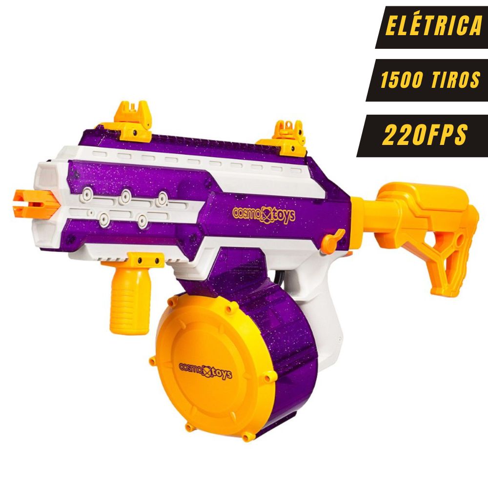 Lançador OrbiGel Elétrica Automática SIRIUS Galaxy Roxa (+10.000 Bolinhas)