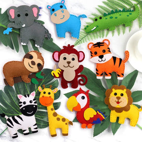 Kit Criativo de Costura - Animais da Floresta em Feltro para Crianças