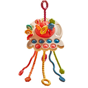 Brinquedo de Dentição Sensorial - Jogo de Cordas Montessori