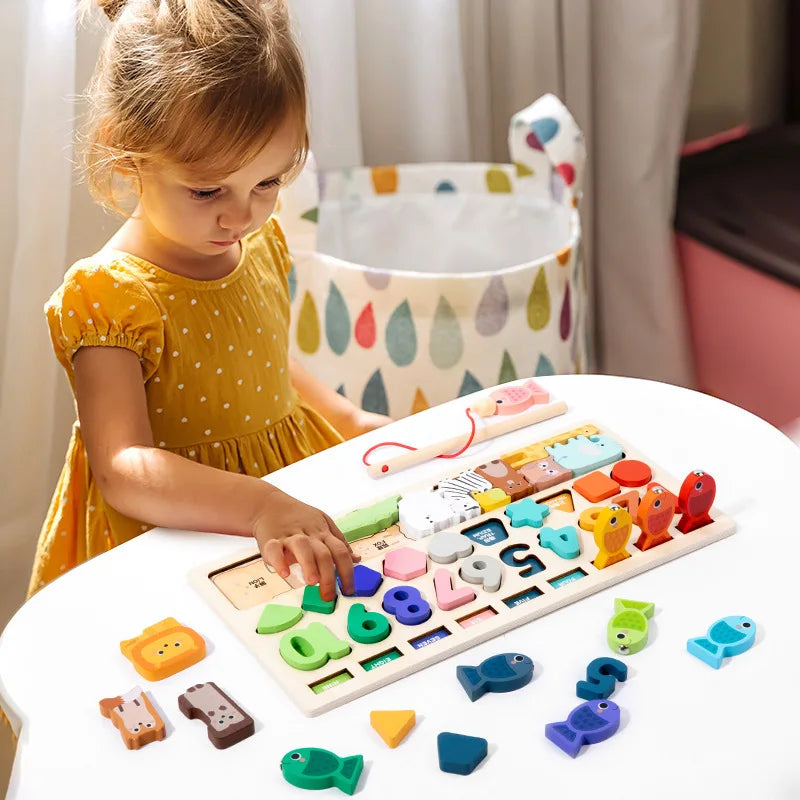 Jogo de Pesca Montessori - Formas e Números