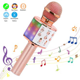 Microfone Infantil de Karaoke Bluetooth Sem Fio