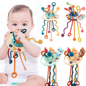 Brinquedo de Dentição Sensorial - Jogo de Cordas Montessori