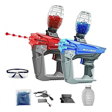 Kit 2 Unidade Lançador Skd Blaster + Oculos  (+40.000 bolinhas)(Azul)(Vermelho)