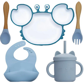 Kit Alimentação em Silicone - Perfeito para Blw - 5Pçs