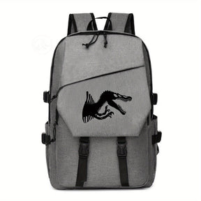 Mochila Escolar com Estampa de Dinossauro em Poliéster